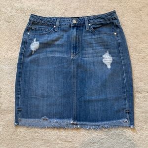 Just Black Medium-Wash Denim Pencil Skirt